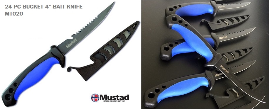 Нож Mustad MT020 из нержавеющей стали с тефлоновым покрытием