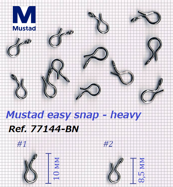 застежки mustad easy snap - heavy Ref. 77144